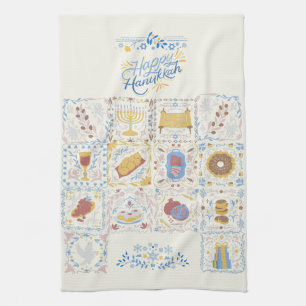 Happy Hanukkah  Kitchen Towel