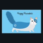 Happy Hanukkah Kitty Cat Sticker<br><div class="desc">Celebrate Chanukah with our adorable and festive kitty cats!</div>