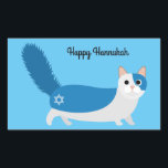Happy Hanukkah Kitty Cat Sticker<br><div class="desc">Celebrate Chanukah with our adorable and festive kitty cats!</div>
