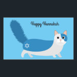 Happy Hanukkah Kitty Cat Sticker<br><div class="desc">Celebrate Chanukah with our adorable and festive kitty cats!</div>
