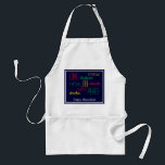 HAPPY HANUKKAH Love Joy Peace HEBREW Personalized Standard Apron<br><div class="desc">This apron is a stylish gift for anyone who loves cooking at any time of year, but particularly during the holidays. The words LOVE JOY PEACE including their Hebrew translations are colour-coded in red, yellow and green against a deep blue background. The text is customizable in case you wish to...</div>