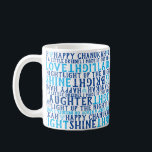 HAPPY HANUKKAH Love Light Laughter Typography Coffee Mug<br><div class="desc">HAPPY HANUKKAH Love Light Laughter Typography Mug says it all! This mug is a fantastic way to wish family & friends a Happy Chanukah Your good wishes are sure to brighten up their day and make them smile. Includes LOVE LIGHT LAUGHTER. I have a little dreidel, Shine Bright, and Light...</div>