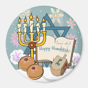 Happy Hanukkah Magnet