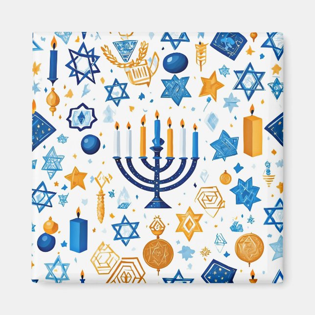 Happy Hanukkah Magnet (Front)