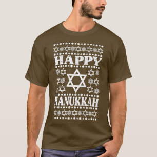 Happy Hanukkah Men Women Kids Jewish Holiday Stars T-Shirt
