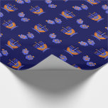 Happy Hanukkah. Menorah and Dreidels Gift Wrapping Paper<br><div class="desc">Happy Hanukkah. Menorah and Dreidels design Gift Wrapping Paper. Matching cards and gifts available in the Jewish Holidays / Hanukkah Category of our store.</div>
