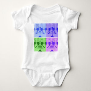 Happy Hanukkah Menorah Baby Bodysuit