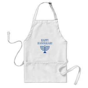 Happy Hanukkah menorah BBQ apron for him or her
