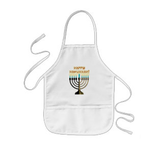Happy Hanukkah Menorah Child's Apron