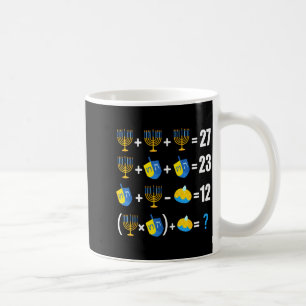 Happy Hanukkah Menorah Dreidel Doughnut Math Teach Coffee Mug