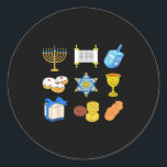 Happy Hanukkah Menorah Jewish Xmas Chanukah Family Classic Round Sticker<br><div class="desc">Happy Hanukkah Menorah Jewish Xmas Chanukah Family Matching</div>