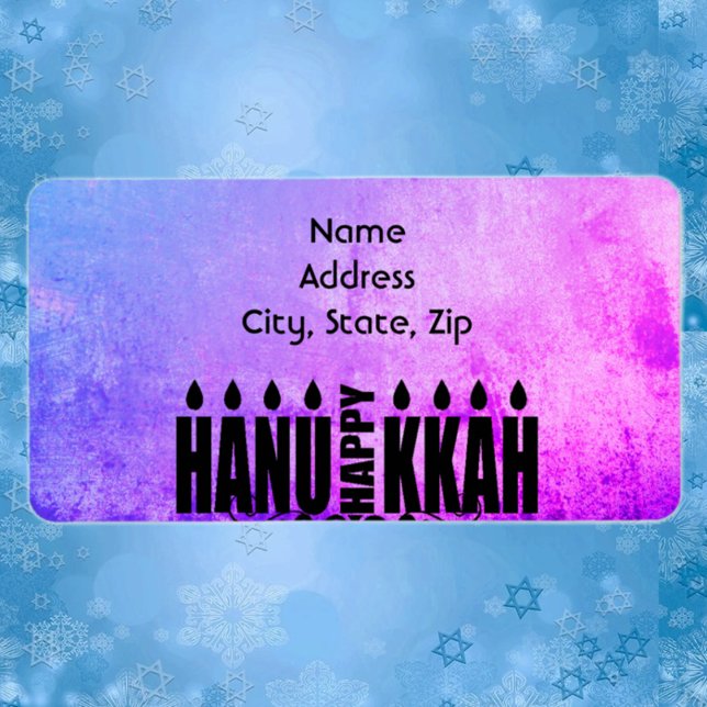 Happy Hanukkah Menorah Label (Creator Uploaded)