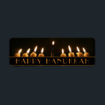 Happy Hanukkah Menorah Light Nine Burning Candles<br><div class="desc">Happy Hanukkah Menorah Light Nine Burning Candles Label for Hanukkah Gift Wrapping or Your Ideas</div>