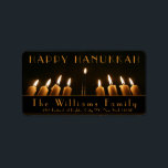 Happy Hanukkah Menorah Light Nine Burning Candles Label<br><div class="desc">Happy Hanukkah Menorah Light Nine Burning Candles Photography Elegant Address Labels for Hanukkah Mail or Gift Wrapping or Your Ideas,  Add Name and Address or change or delete the Text</div>