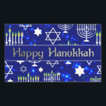 Happy Hanukkah Menorah Sticker<br><div class="desc">In celebration of the Jewish festival of lights.</div>