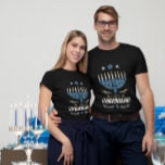 Happy Hanukkah Menorah  T-Shirt<br><div class="desc">Happy Hanukkah Menorah Shirt | Festive Hanukkah T-Shirt for Men & Women Celebrate the Festival of Lights in style with this Happy Hanukkah shirt featuring a beautiful blue menorah design and glowing candles. Perfect for Hanukkah parties, family gatherings, or everyday wear during the holiday season. Available in multiple colours and...</div>