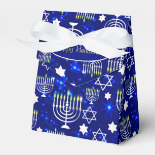 Happy Hanukkah Menorah Tent Favor Box