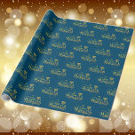 Happy Hanukkah Menorah Wrapping Paper<br><div class="desc">.Celebrate eight days and eight nights of the Festival of Lights with Hanukkah cards and gifts. The festival of lights is here. Light the menorah, play with the dreidel and feast on latkes and sufganiyots. Celebrate the spirit of Hanukkah with friends, family and loved ones by wishing them Happy Hanukkah....</div>