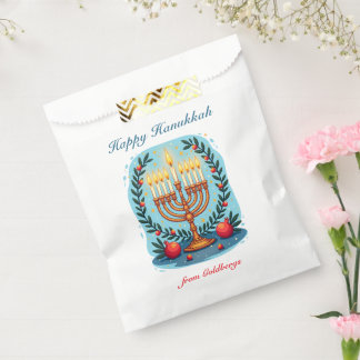 🕎 Happy Hanukkah Menorah & Wreath Favour Bag