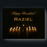 Happy Hanukkah Money Gift Envelope<br><div class="desc">Custom Name Raziel,  You can change all text,  Envelope,  Happy Hanukkah Money Gift Envelope with Menorah Candle Photography Elegant Envelope for Hanukkah Gelt Gift Giving or your occasion.</div>