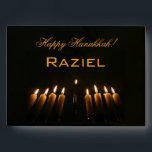 Happy Hanukkah Money Gift Envelope<br><div class="desc">Custom Name Raziel, You can change all text, Envelope, Happy Hanukkah Money Gift Envelope with Menorah Candle Photography Elegant Envelope for Hanukkah Gelt Gift Giving or your occasion.</div>