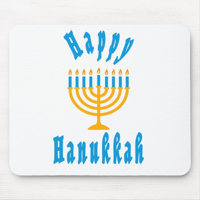 Happy Hanukkah Mouse Pad (Front)
