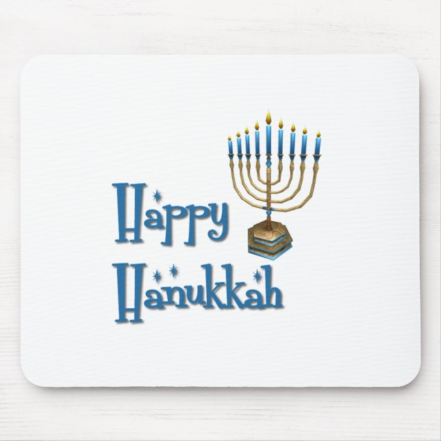 Happy Hanukkah Mouse Pad (Front)