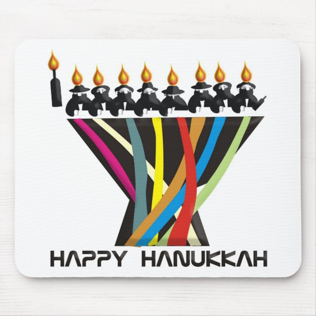 Happy Hanukkah Mouse Pad (Front)