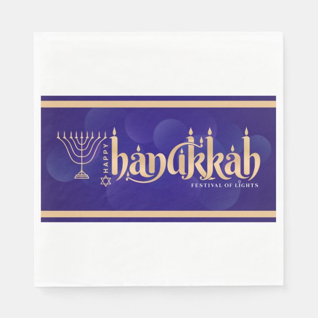 Happy Hanukkah  Napkin (Front)