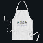 Happy Hanukkah NYC New York City Chanukah Holiday Standard Apron<br><div class="desc">Features an original pen-and-ink illustration of various New York City landmarks "dressed up" for the holiday season. Perfect for Hanukkah!

Lots of additional illustrations are also available from this shop. Don't see what you're looking for? Need help with customization? Contact Rebecca to have something designed just for you!</div>