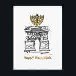 Happy Hanukkah NYC Washington Square Menorah Holiday Postcard<br><div class="desc">Postcard features an original marker illustration of a classic NYC landmark "dressed up" for the holiday season. Perfect for sending Hanukkah greetings!</div>