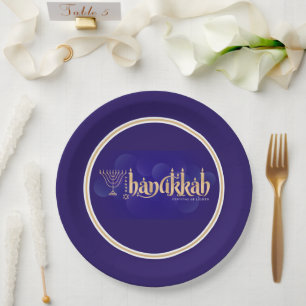 Happy Hanukkah  Paper Plate