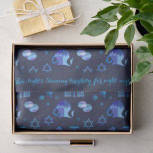 Happy Hanukkah Party Beautiful Blue Decoration Tissue Paper