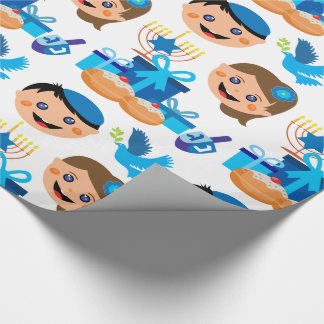 Happy Hanukkah pattern Wrapping Paper