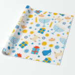 Happy Hanukkah Patterned Wrapping Paper<br><div class="desc">Happy Hanukkah Gift Wrap.</div>