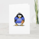 Happy Hanukkah Penguin Holiday Card<br><div class="desc">A festively fun Hanukkah penguin just for the holiday season. Show off your holiday spirit with this cute Jewish penguin holding a dreidel and wearing a t-shirt that says Happy Hanukkah.</div>