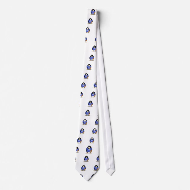Happy Hanukkah Penguin Tie (Front)