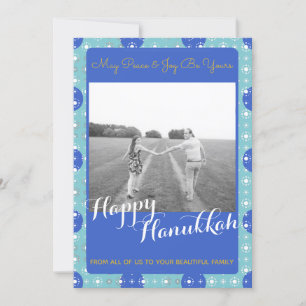 Happy Hanukkah Personalized Holiday Photo Card