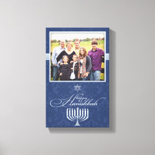 Happy Hanukkah Photo [8x12.6 Inches] Canvas Print