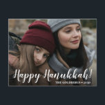Happy Hanukkah Photo Holiday Postcard<br><div class="desc">This lovely photo card that reads, "Happy Hanukkah!" on the front and "May the light of Hanukkah fill your hearts with peace and love." on the back will bring a smile to every recipient's face. It's warm sentiment will touch hearts and everyone will enjoy getting a new photo. To see...</div>