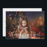 Happy Hanukkah Photo Personalized Name<br><div class="desc">This holidays design features your favourite photo with the text "Happy Hanukkah" and your family name in a modern white typography overlay. On the reverse is a coral and gold quatrefoil pattern. Personalize by editing the text in the text boxes provided and adding your own photo. #hanukkah #chanukah #holidays #seasonal...</div>