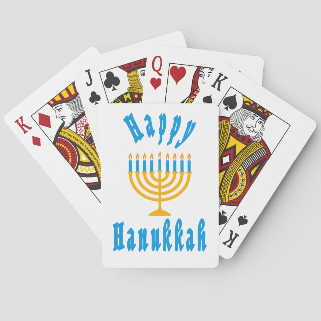 Happy Hanukkah playing Cards (Back)