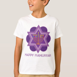 Happy Hanukkah purple1 T-Shirt