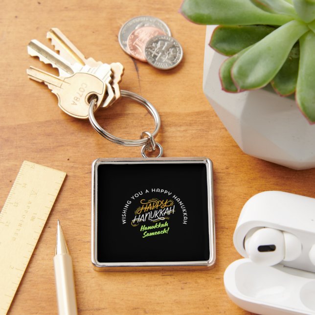 Happy Hanukkah Sameach! Keychain (Desk)
