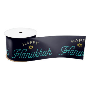 Happy Hanukkah Satin Ribbon