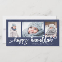 Happy Hanukkah Script 3-Photo Holiday