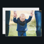 Happy Hanukkah Snow Bubbles Holiday Photo Card<br><div class="desc">Stylish and cute Happy Hanukkah Snow Bubbles Holiday Photo Card is perfect for all your friends and family this holiday season.  Customize the text with your family name and the year and swap out the picture for a photo of your kids,  pet,  or the whole family.</div>
