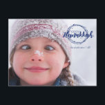 Happy Hanukkah Snow Bubbles Wreath Photo Postcards<br><div class="desc">Stylish and cute Happy Hanukkah Snow Bubbles Wreath Holiday Photo Postcards are perfect for all your friends and family this holiday season.  Customize the text with your family name and the year and swap out the picture for a photo of your kids,  pet,  or the whole family.</div>