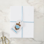 Happy Hanukkah - Spinning top with face mask Gift Tags<br><div class="desc">Happy Hanukkah - Spinning top with face mask</div>