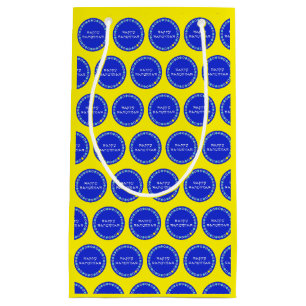 Happy Hanukkah Star Circle Small Gift Bag